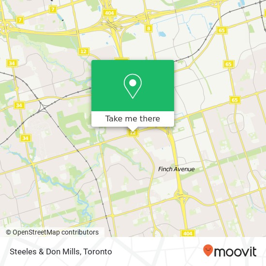 Steeles & Don Mills map