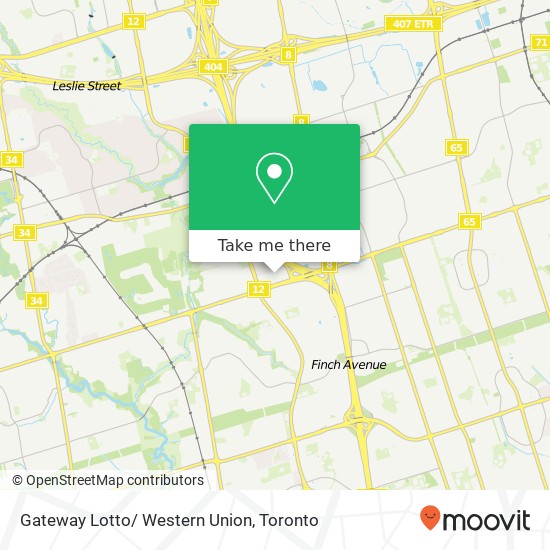 Gateway Lotto/ Western Union map