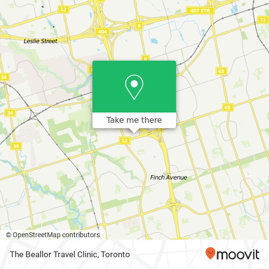 The Beallor Travel Clinic map