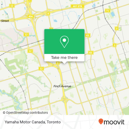 Yamaha Motor Canada map