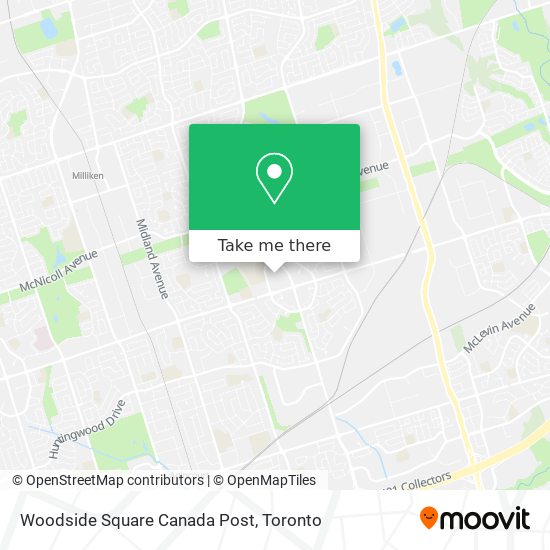 Woodside Square Canada Post map