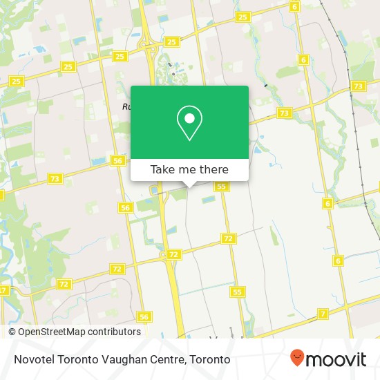 Novotel Toronto Vaughan Centre map