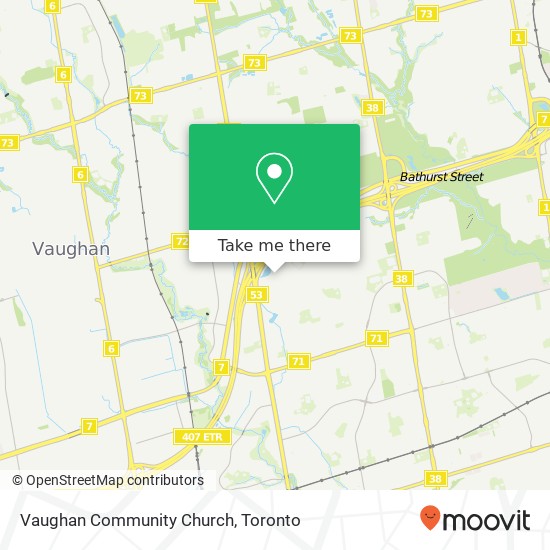 Vaughan Community Church map