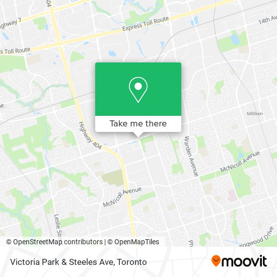 Victoria Park & Steeles Ave map