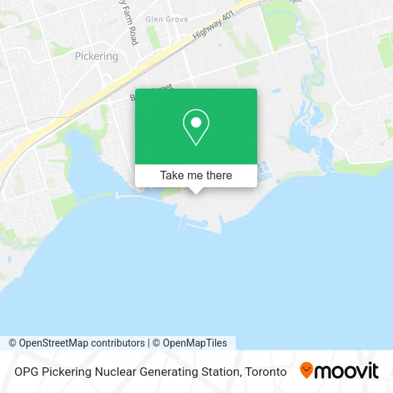 OPG Pickering Nuclear Generating Station map
