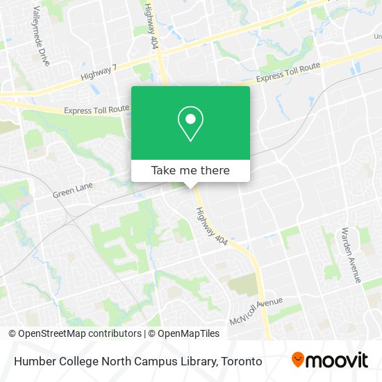 Humber College North Campus Library map
