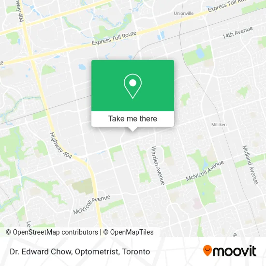 Dr. Edward Chow, Optometrist map