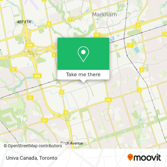 Univa Canada map