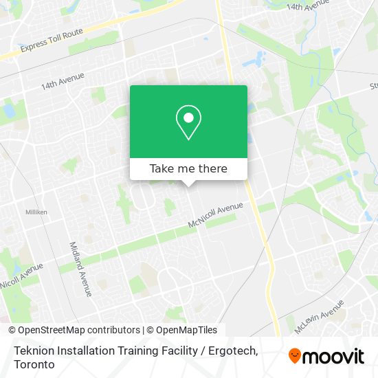 Teknion Installation Training Facility / Ergotech map