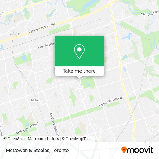 McCowan & Steeles map