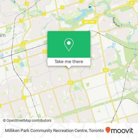 Milliken Park Community Recreation Centre map