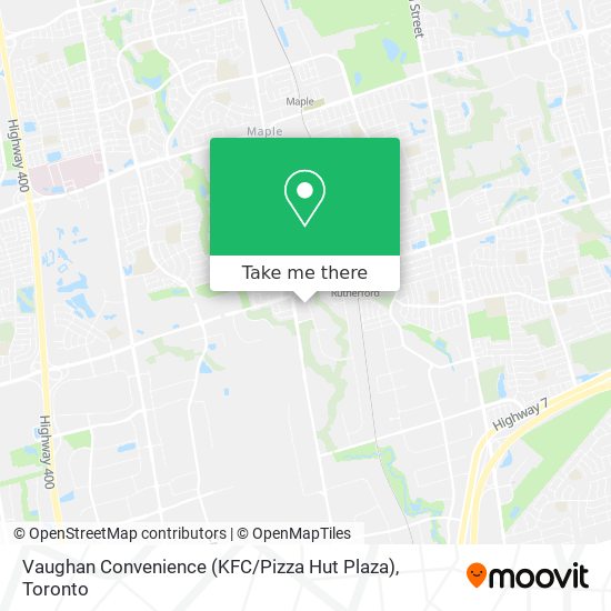 Vaughan Convenience (KFC / Pizza Hut Plaza) map