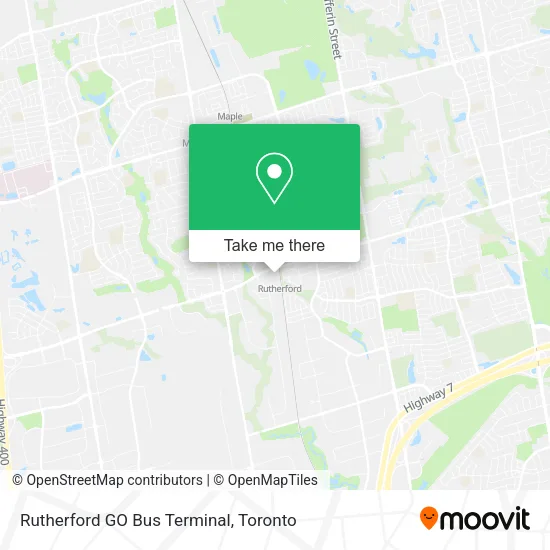 Rutherford GO Bus Terminal map