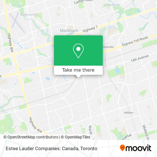Estee Lauder Companies: Canada map