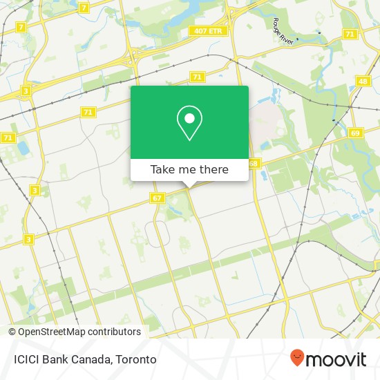 ICICI Bank Canada map