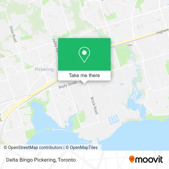 Delta Bingo Pickering map
