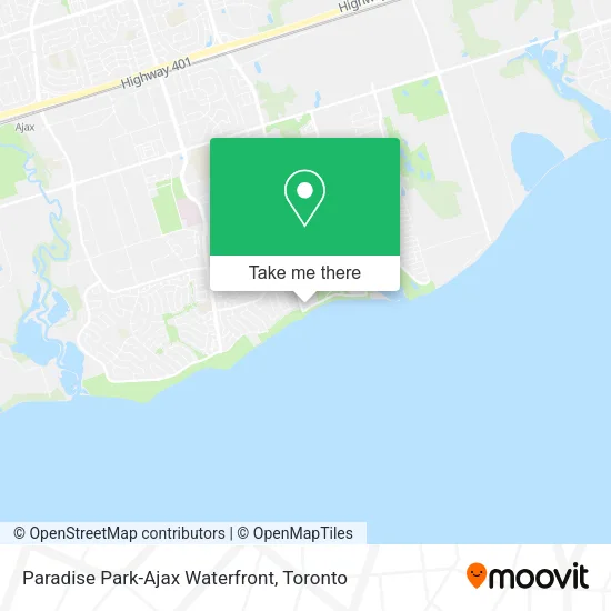 Paradise Park-Ajax Waterfront map