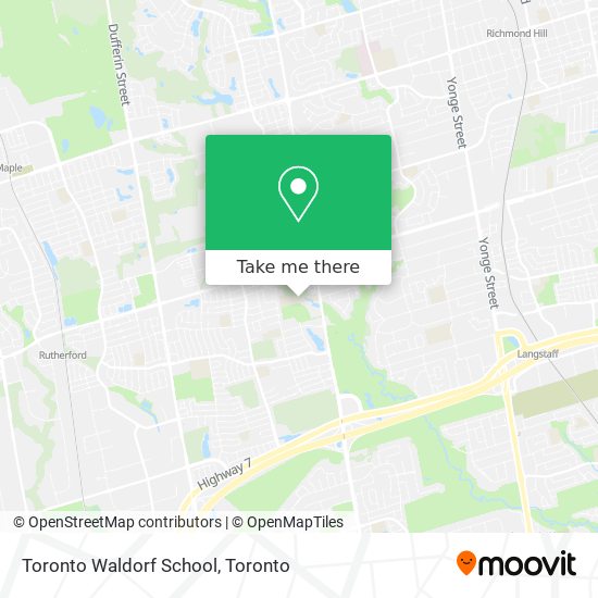 Toronto Waldorf School map