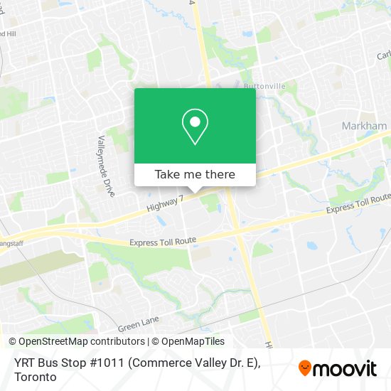 YRT Bus Stop #1011 (Commerce Valley Dr. E) map
