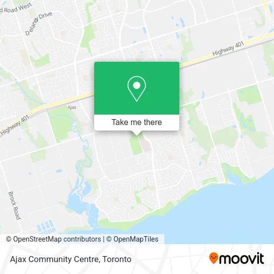 Ajax Community Centre map