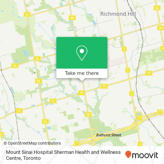 Mount Sinai Hospital Sherman Health  and Wellness Centre plan