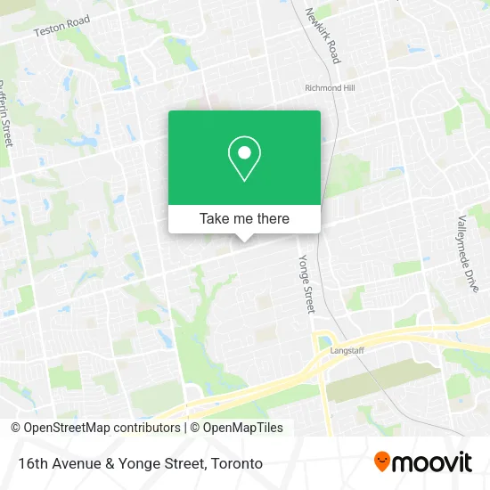 16th Avenue & Yonge Street map