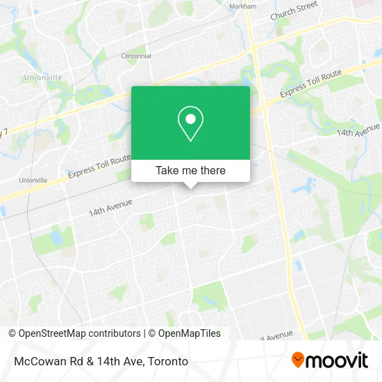 McCowan Rd & 14th Ave map