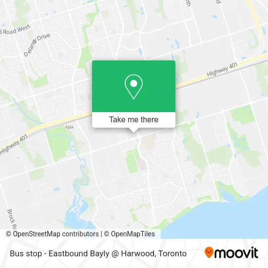 Bus stop - Eastbound Bayly @ Harwood plan
