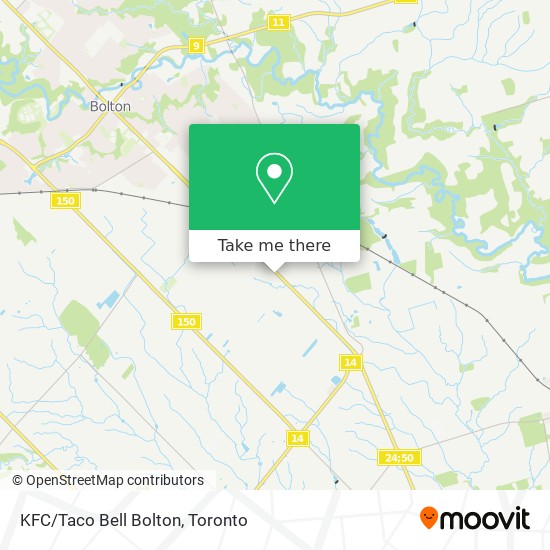 KFC/Taco Bell Bolton map