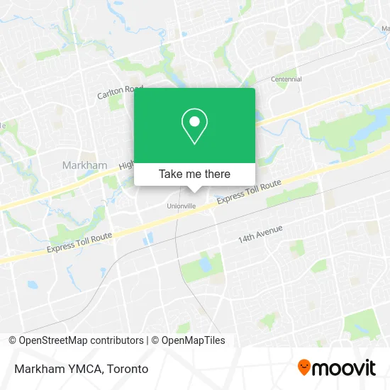 Markham YMCA map