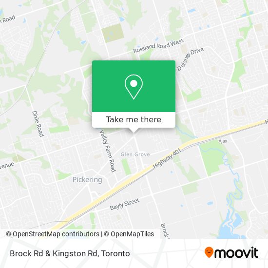 Brock Rd & Kingston Rd map