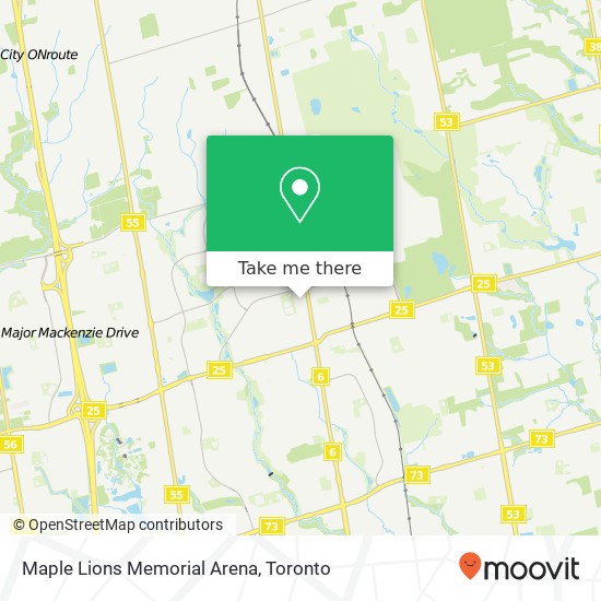 Maple Lions Memorial Arena map