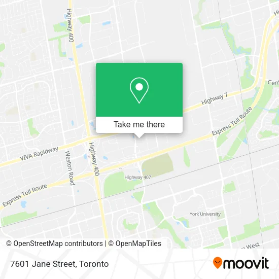 7601 Jane Street map