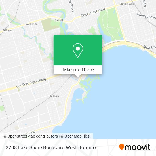 2208 Lake Shore Boulevard West map