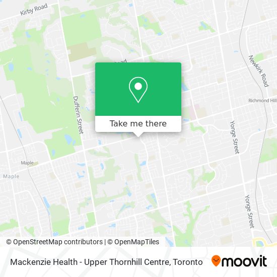 Mackenzie Health - Upper Thornhill Centre map