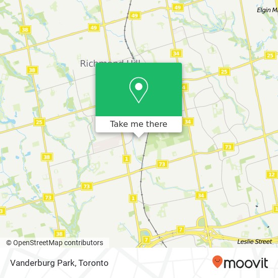 Vanderburg Park map