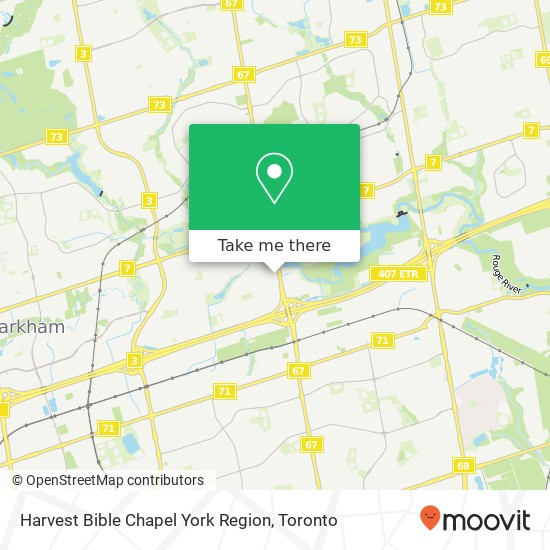 Harvest Bible Chapel York Region map