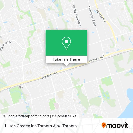 Hilton Garden Inn Toronto Ajax map
