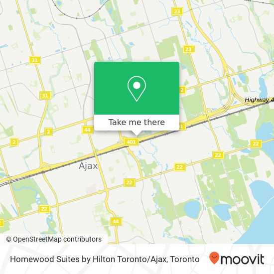 Homewood Suites by Hilton Toronto / Ajax map