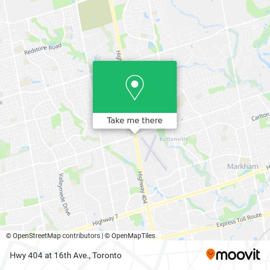 Hwy 404 at 16th Ave. map