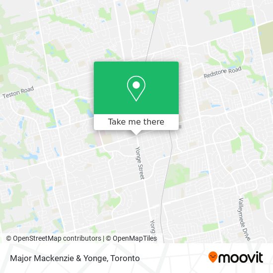 Major Mackenzie & Yonge map