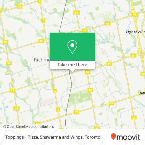 Toppings - Pizza, Shawarma and Wings map
