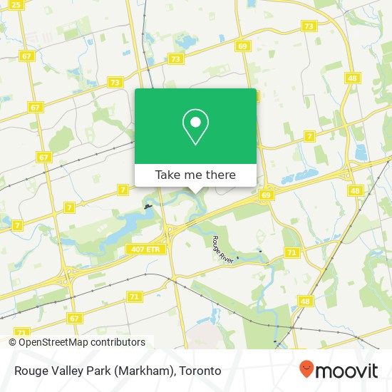 Rouge Valley Park (Markham) map