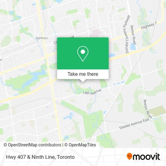 Hwy 407 & Ninth Line map