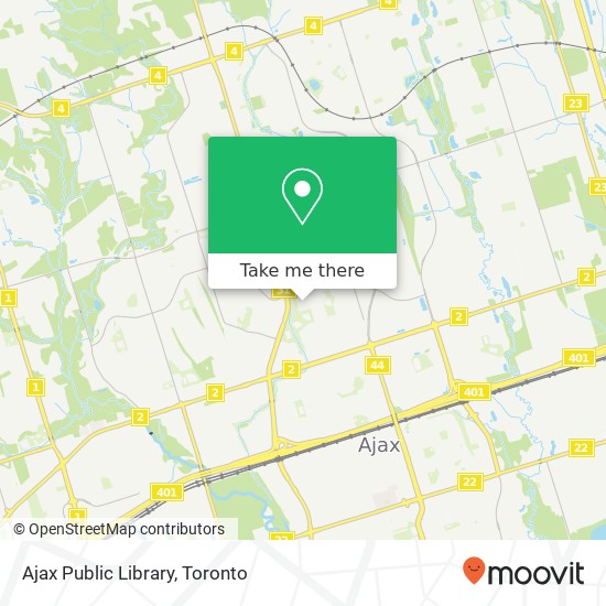 Ajax Public Library map