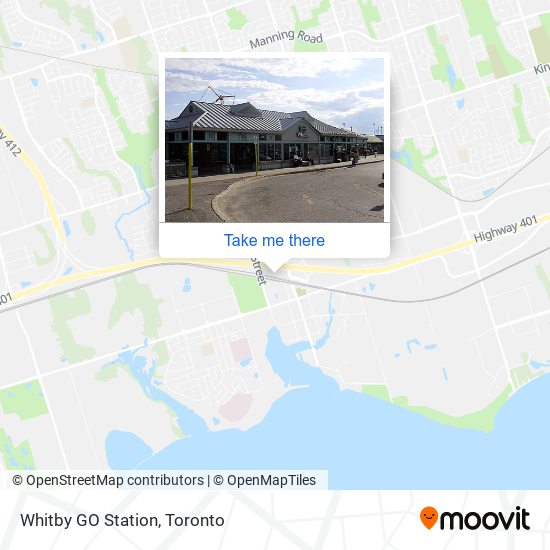 Whitby GO Station map