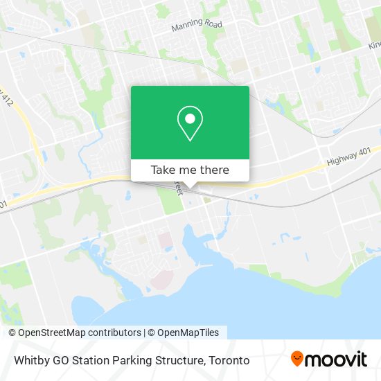 Whitby GO Station Parking Structure map