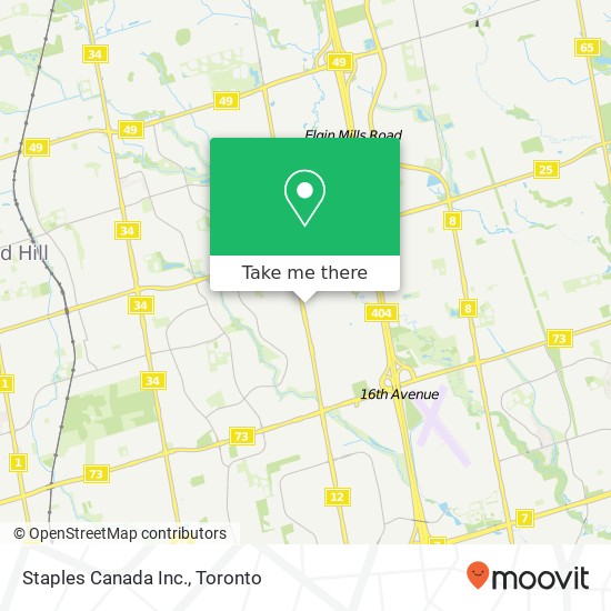Staples Canada Inc. map