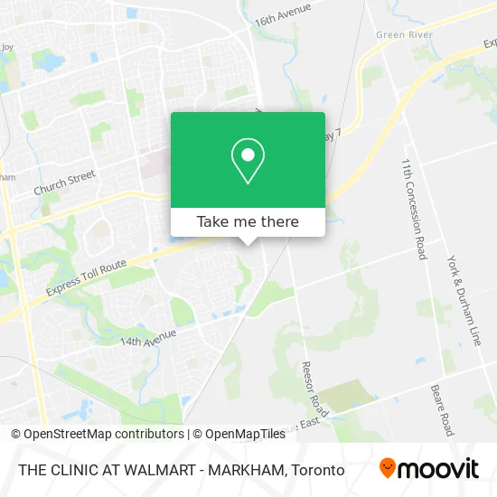 THE CLINIC AT WALMART - MARKHAM map