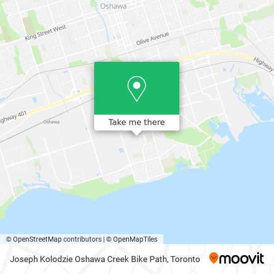 Joseph Kolodzie Oshawa Creek Bike Path map